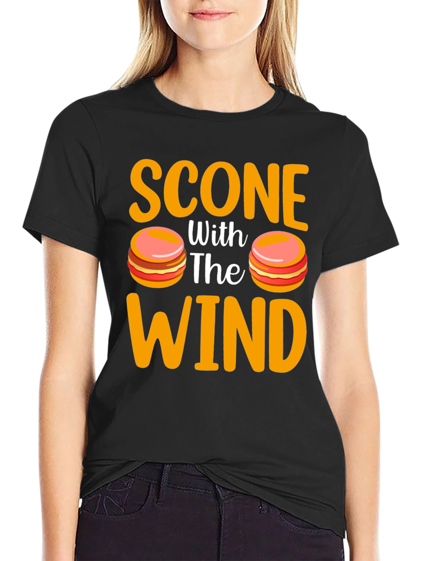 Scone With the Wind T-Shirt - Funny Macaron Tee