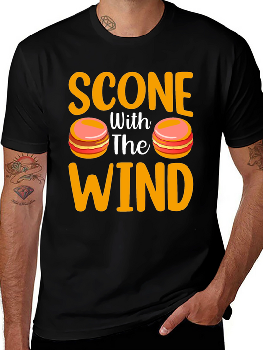 Scone With the Wind T-Shirt - Funny Macaron Tee