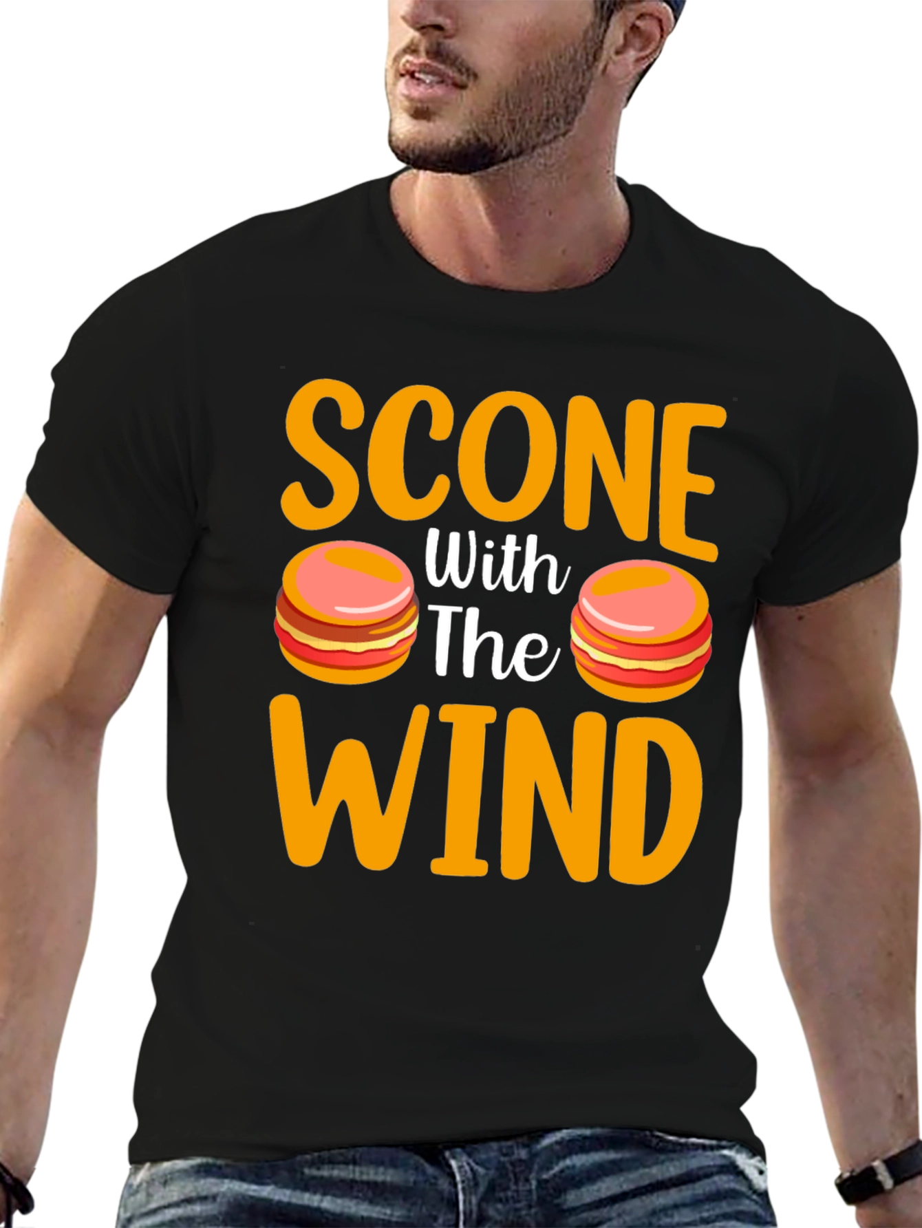Scone With the Wind T-Shirt - Funny Macaron Tee