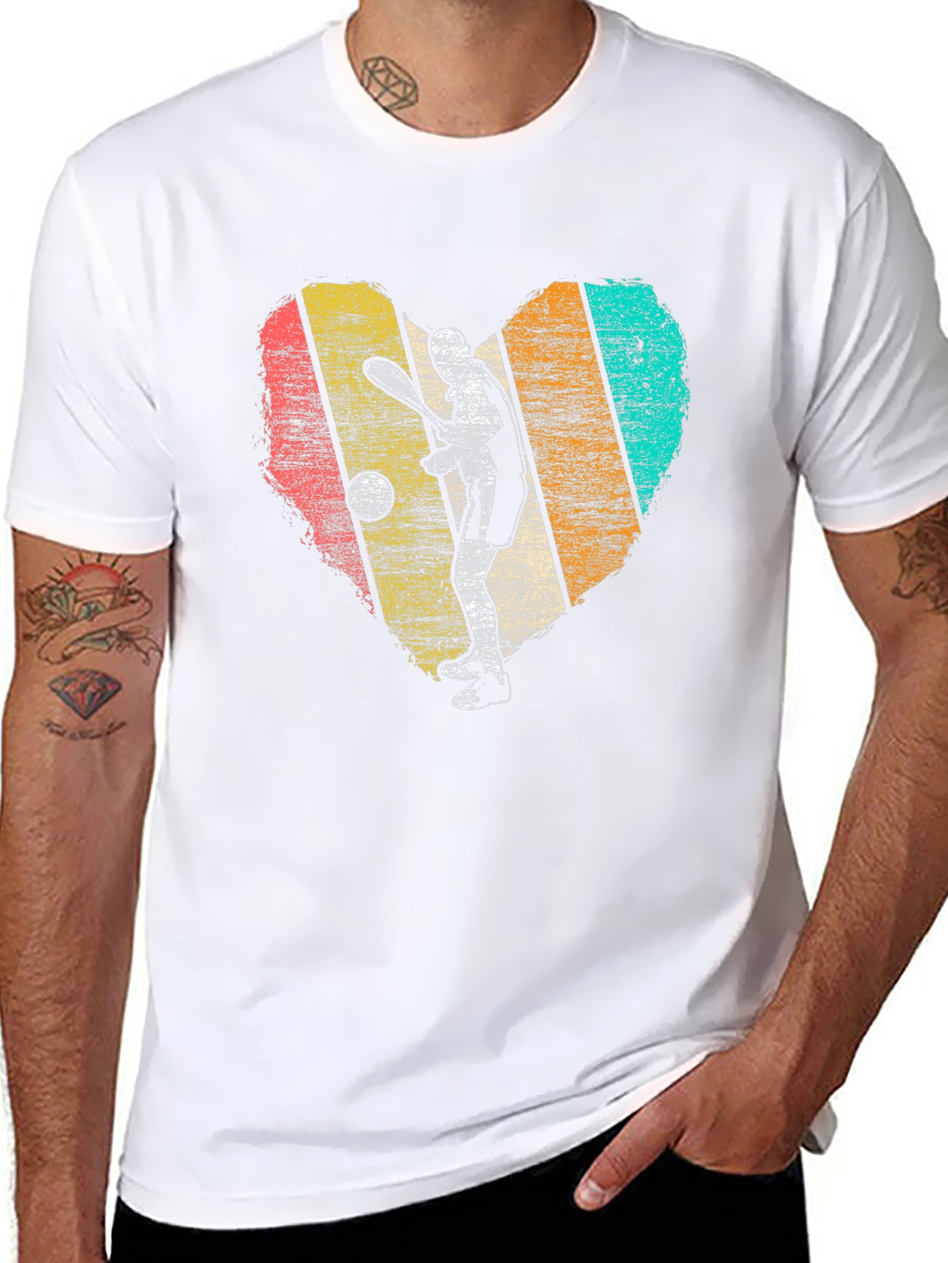 Pickleball Heart Graphic T-Shirt