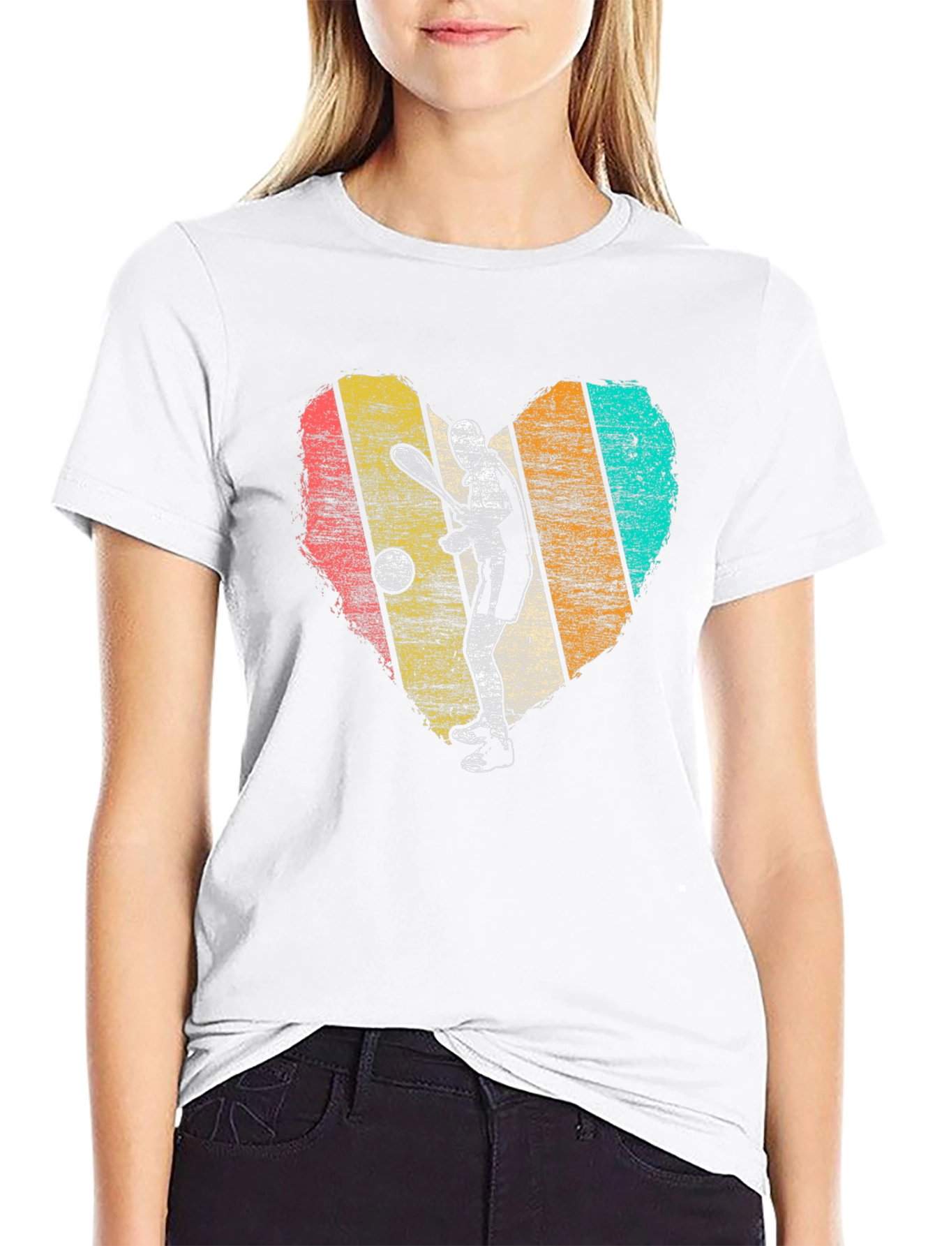 Pickleball Heart Graphic T-Shirt