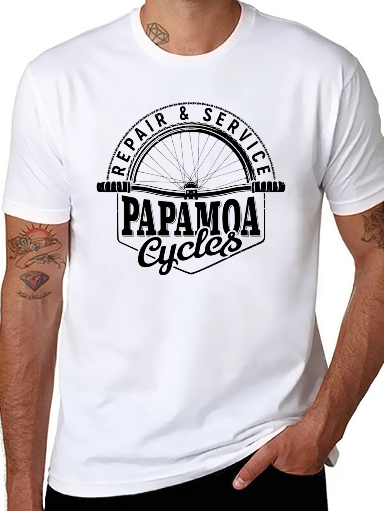 Papakmoa Cycles Repair & Service Black T-Shirt