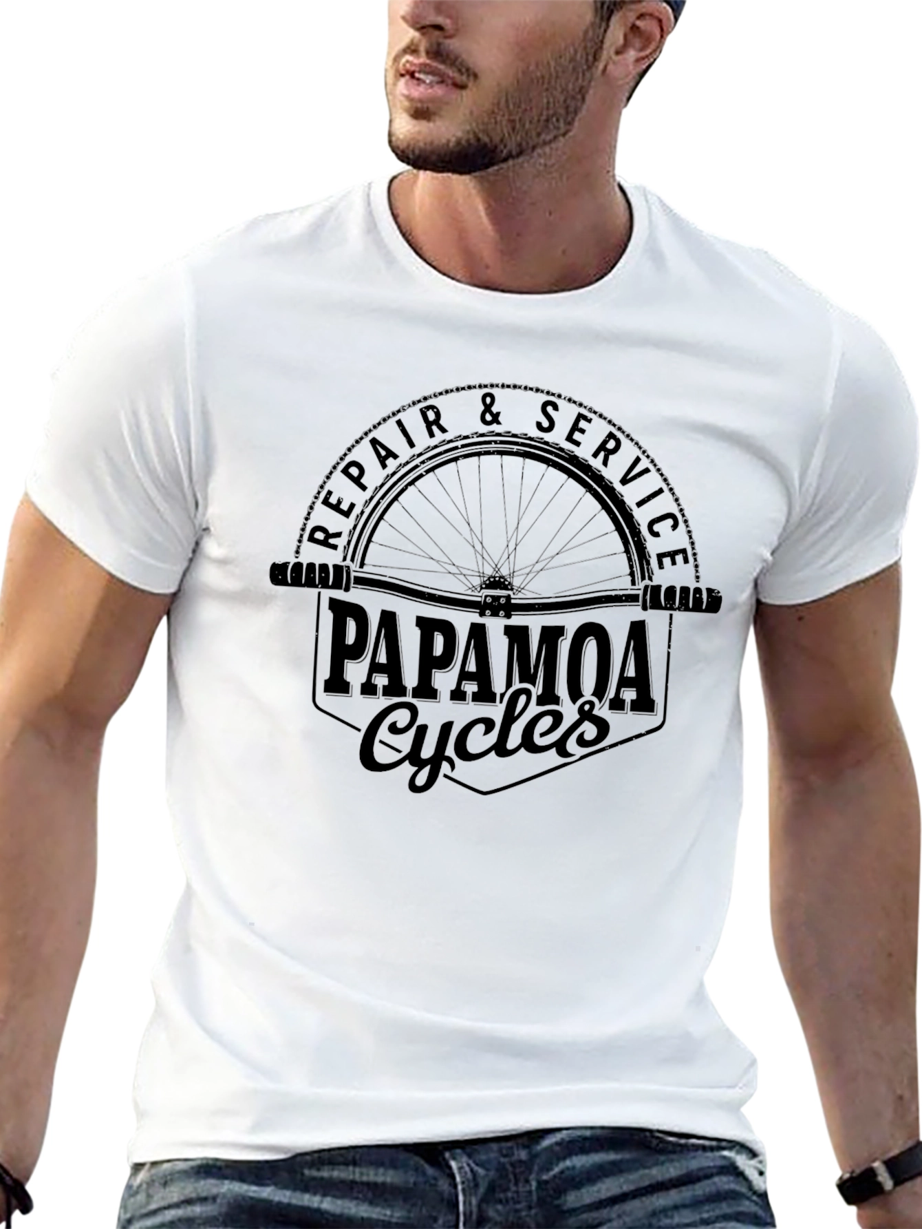 Papakmoa Cycles Repair & Service Black T-Shirt