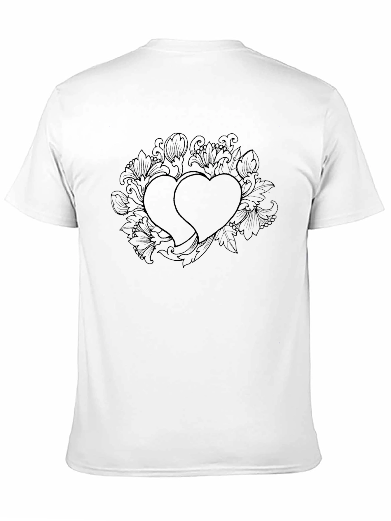 Black Double Heart Graphic Tee