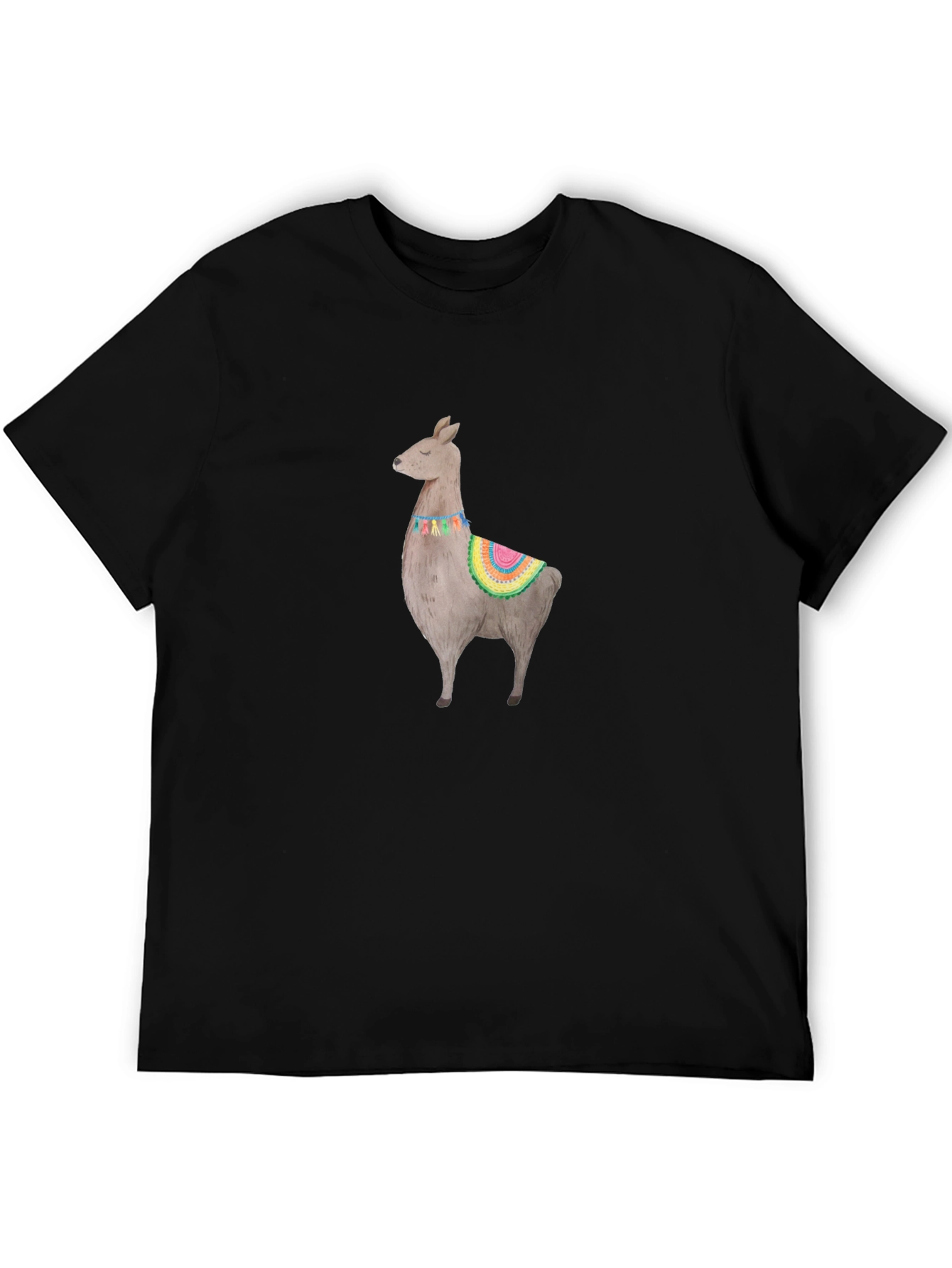 Llama Graphic Black T-Shirt