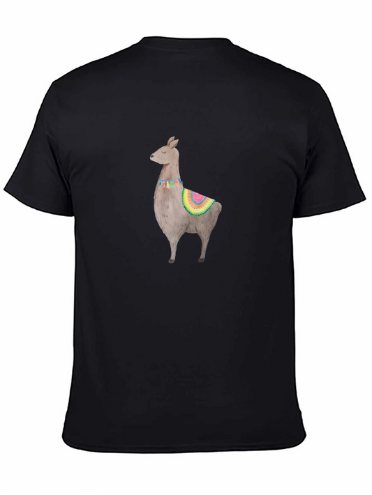 Llama Graphic Black T-Shirt