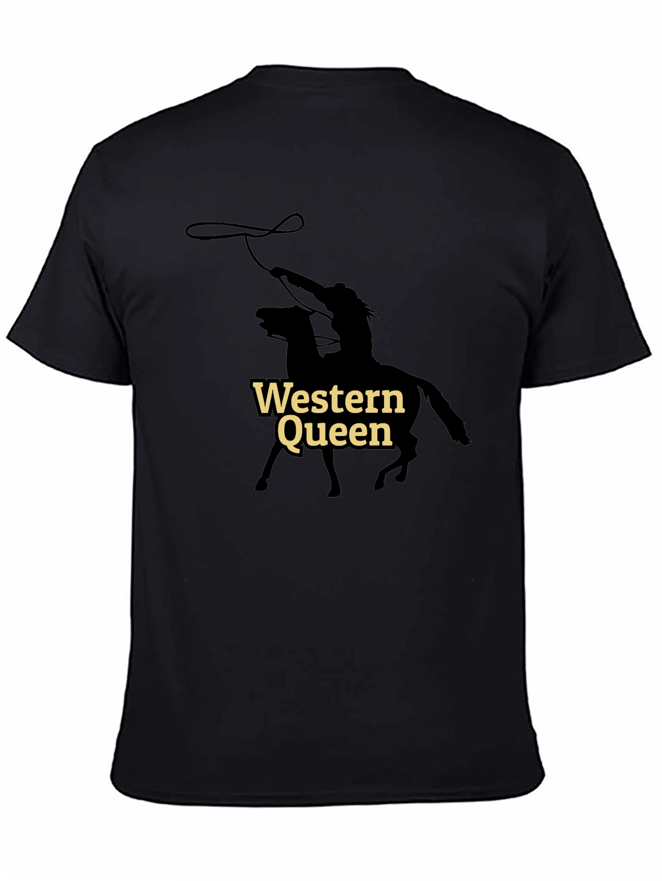 Western Queen Graphic Tee - Black Cotton T-Shirt