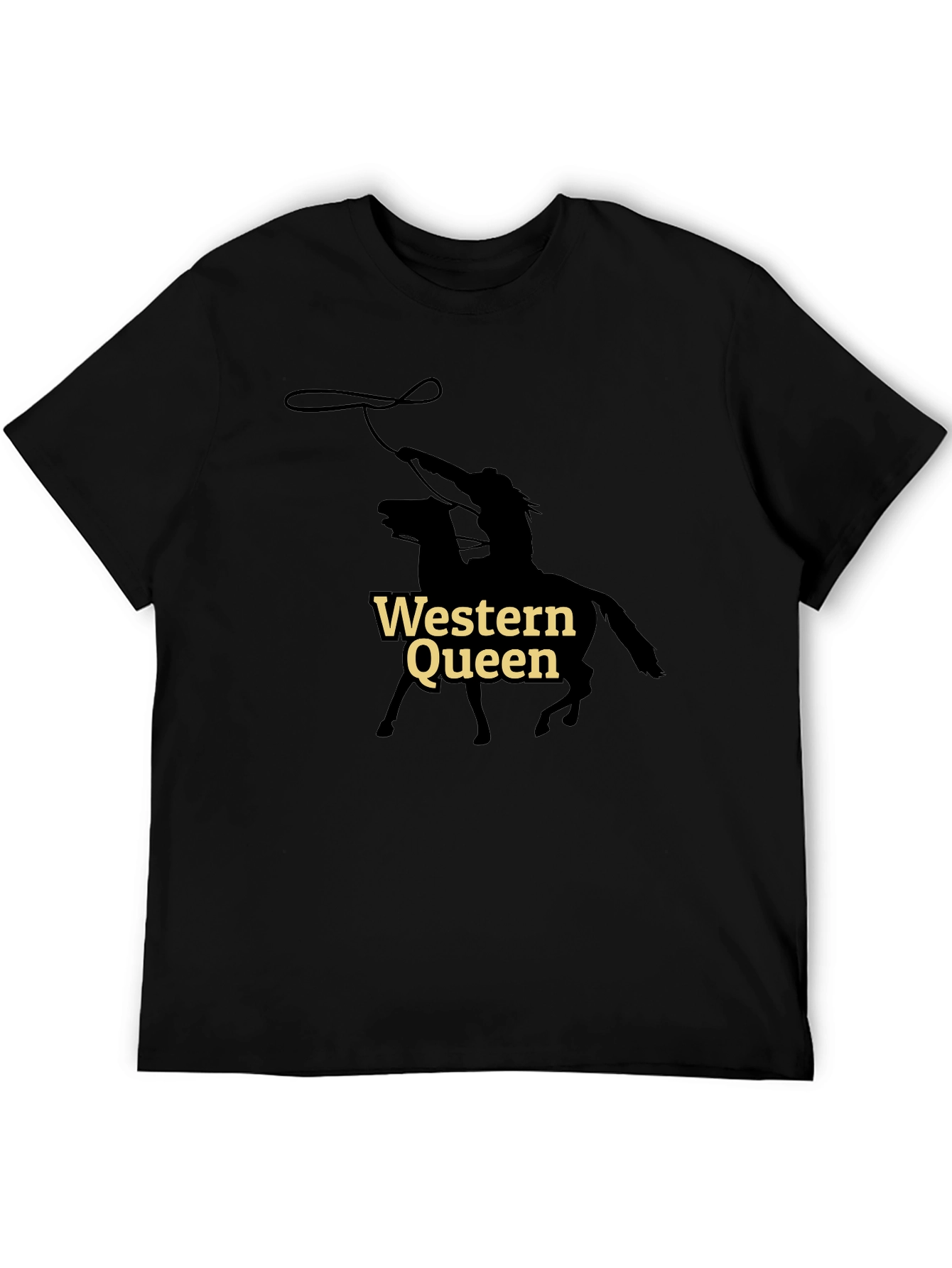 Western Queen Graphic Tee - Black Cotton T-Shirt