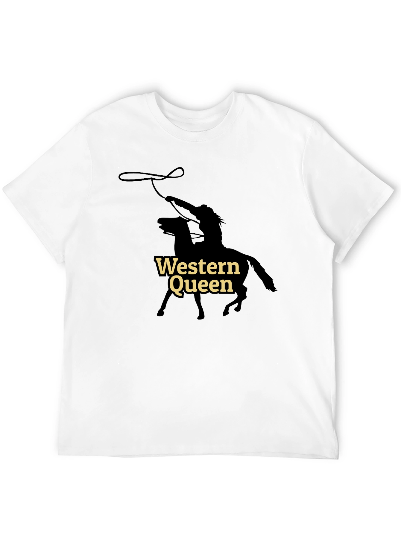 Western Queen Graphic Tee - Black Cotton T-Shirt