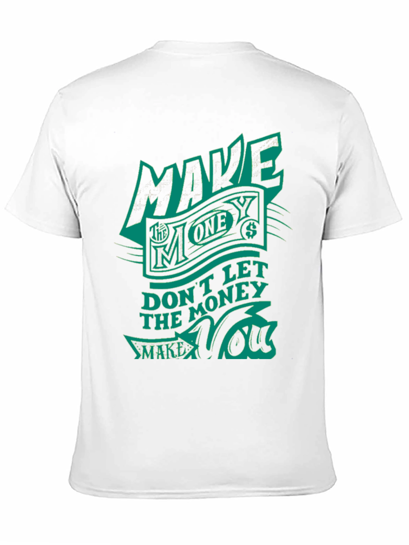 Make Money Graphic Print Tee - Black Cotton Blend