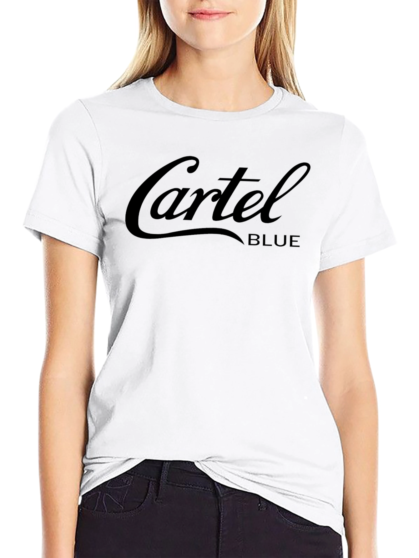 Cartel Blue Graphic Print Black T-Shirt
