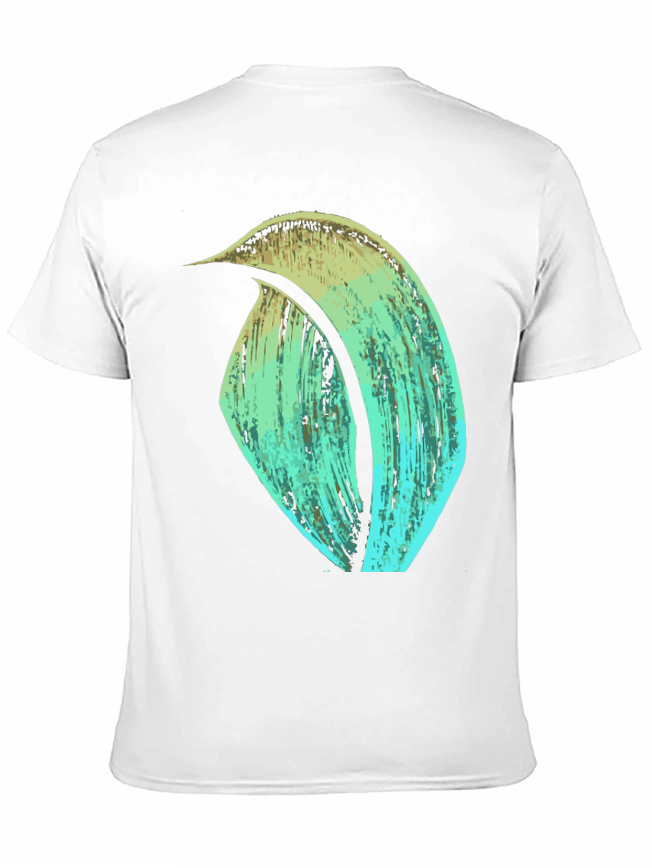 Abstract Brushstroke Graphic Tee - Black