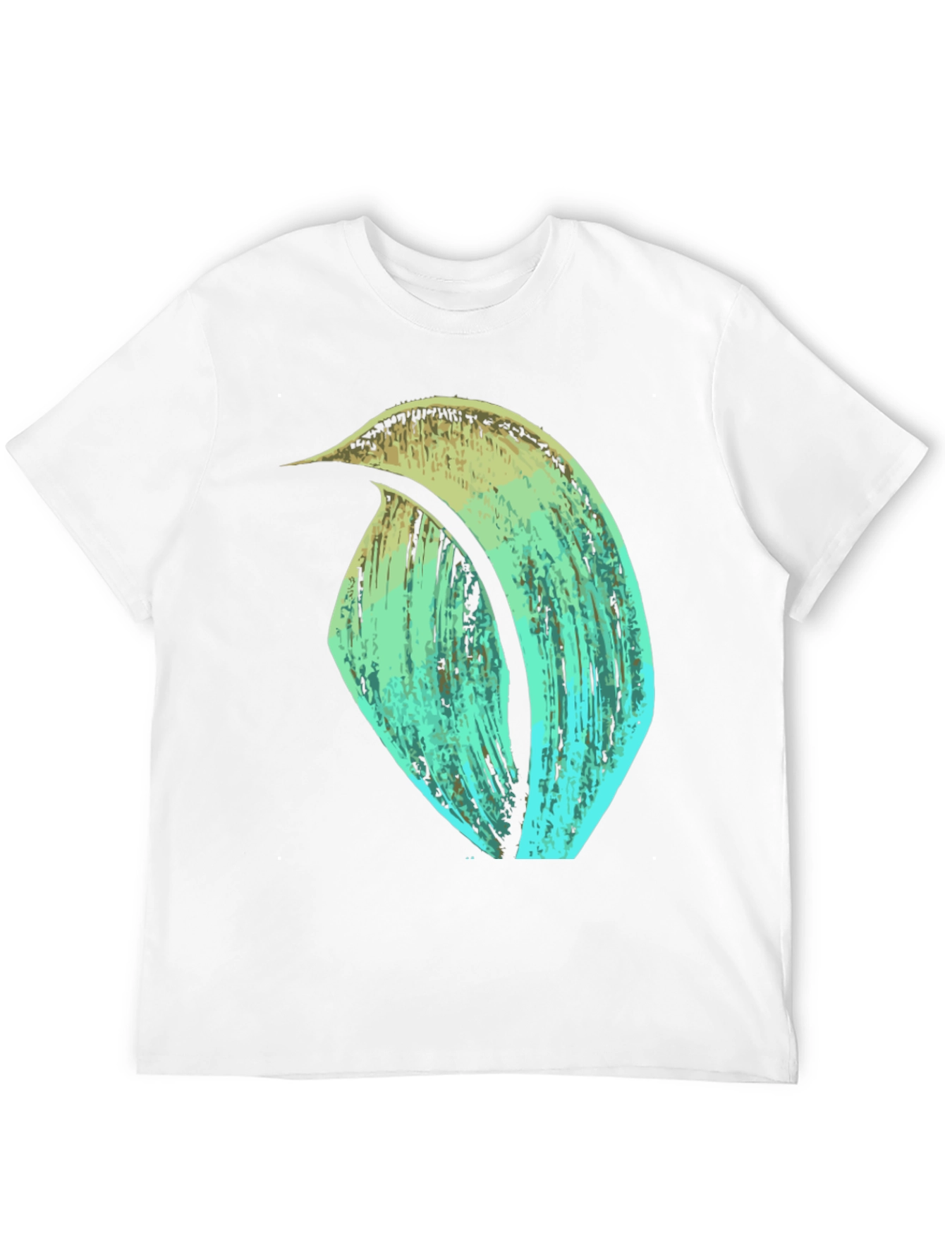 Abstract Brushstroke Graphic Tee - Black