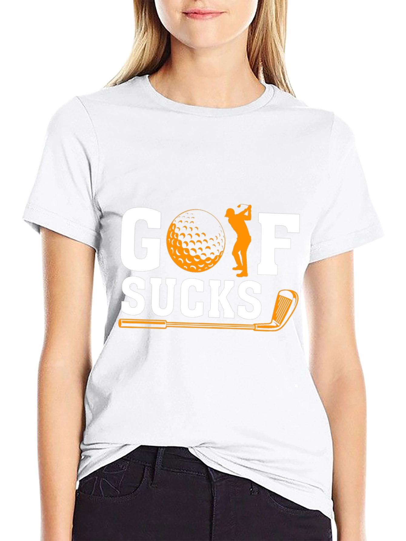 Golf Sucks Graphic T-Shirt - Humorous Golfer Tee