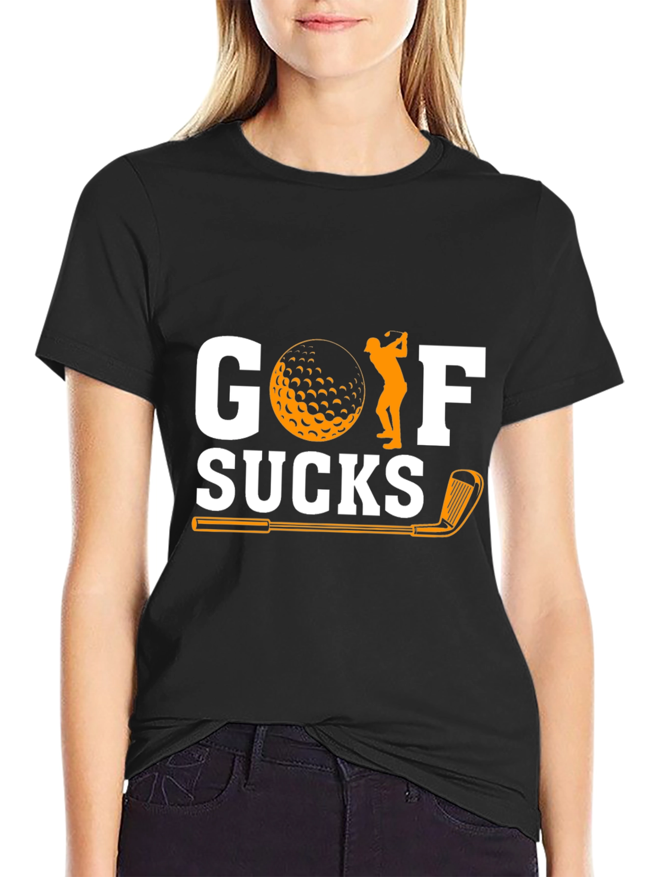 Golf Sucks Graphic T-Shirt - Humorous Golfer Tee