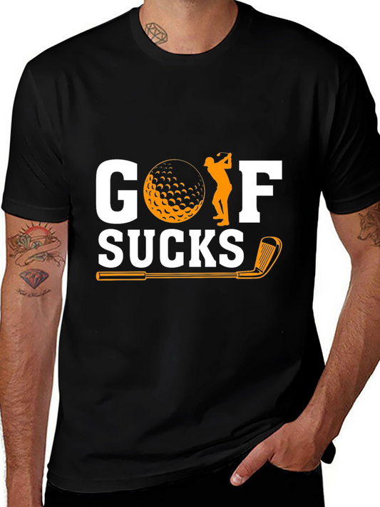 Golf Sucks Graphic T-Shirt - Humorous Golfer Tee