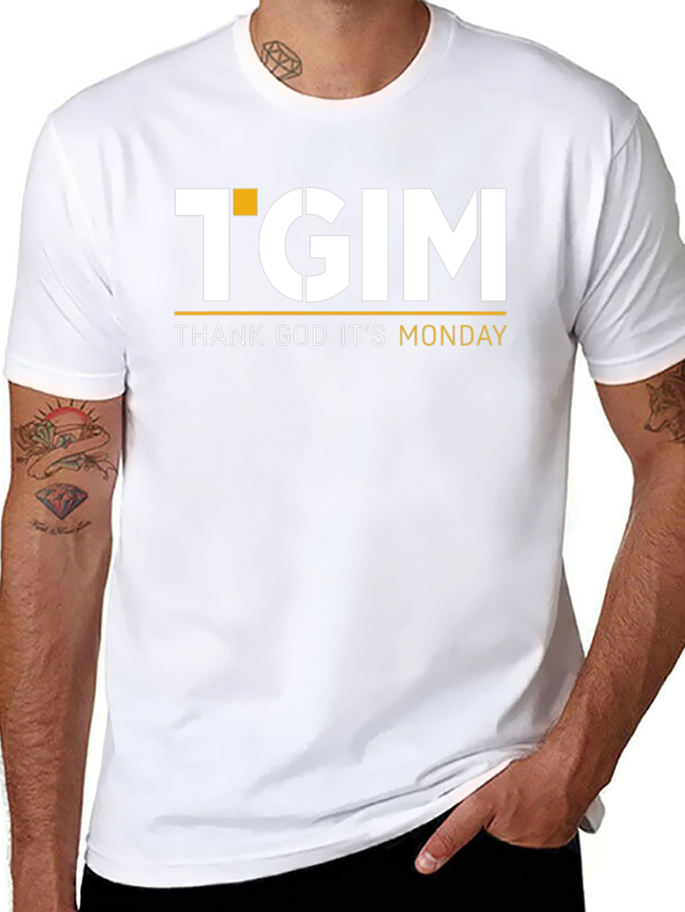 TGIM - Thank God Its Monday Black T-Shirt