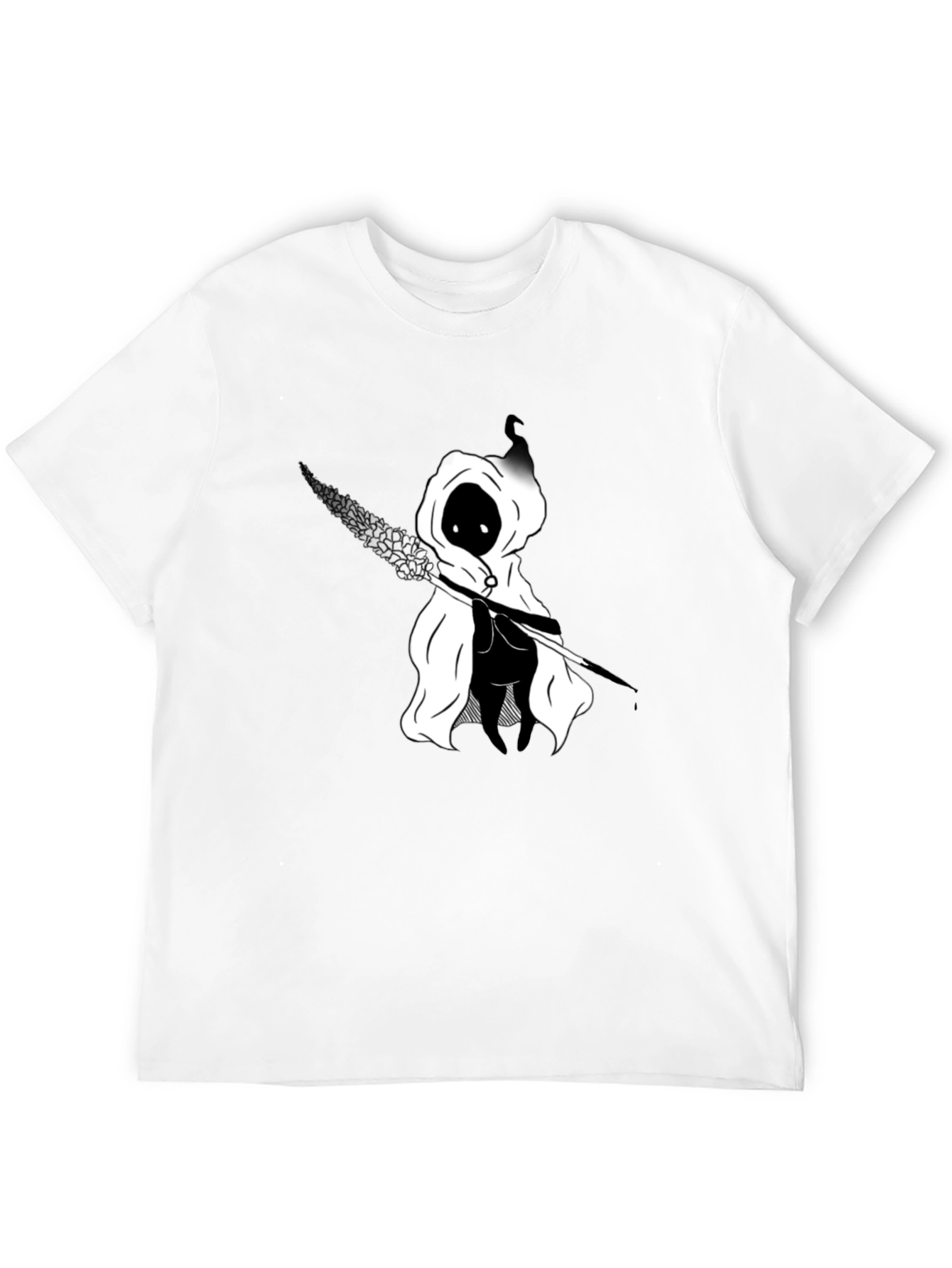 Whimsical Reaper Graphic Tee - Black