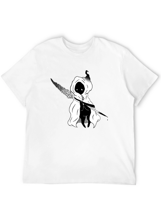 Whimsical Reaper Graphic Tee - Black
