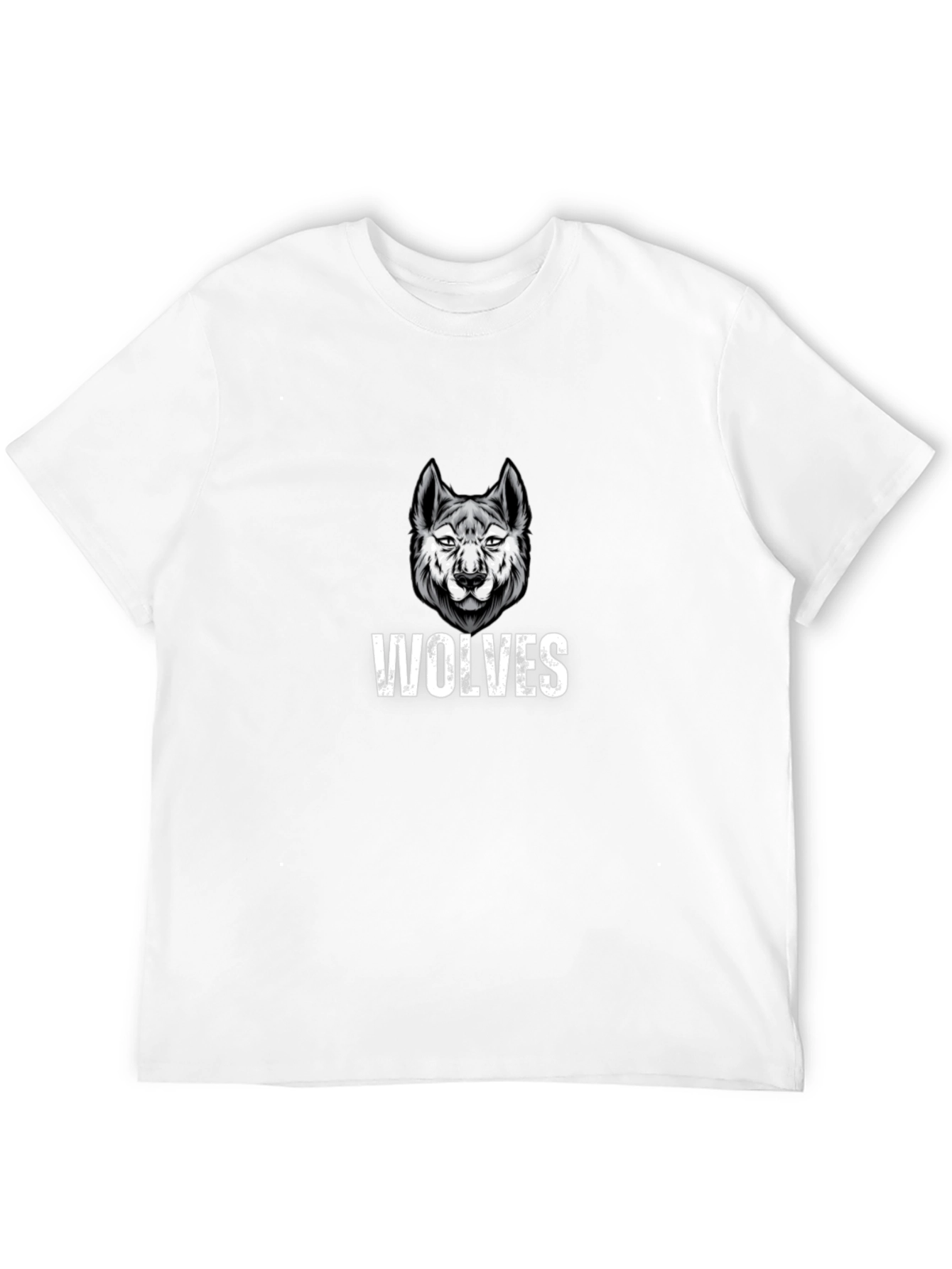 Wolves Graphic Print Black T-Shirt