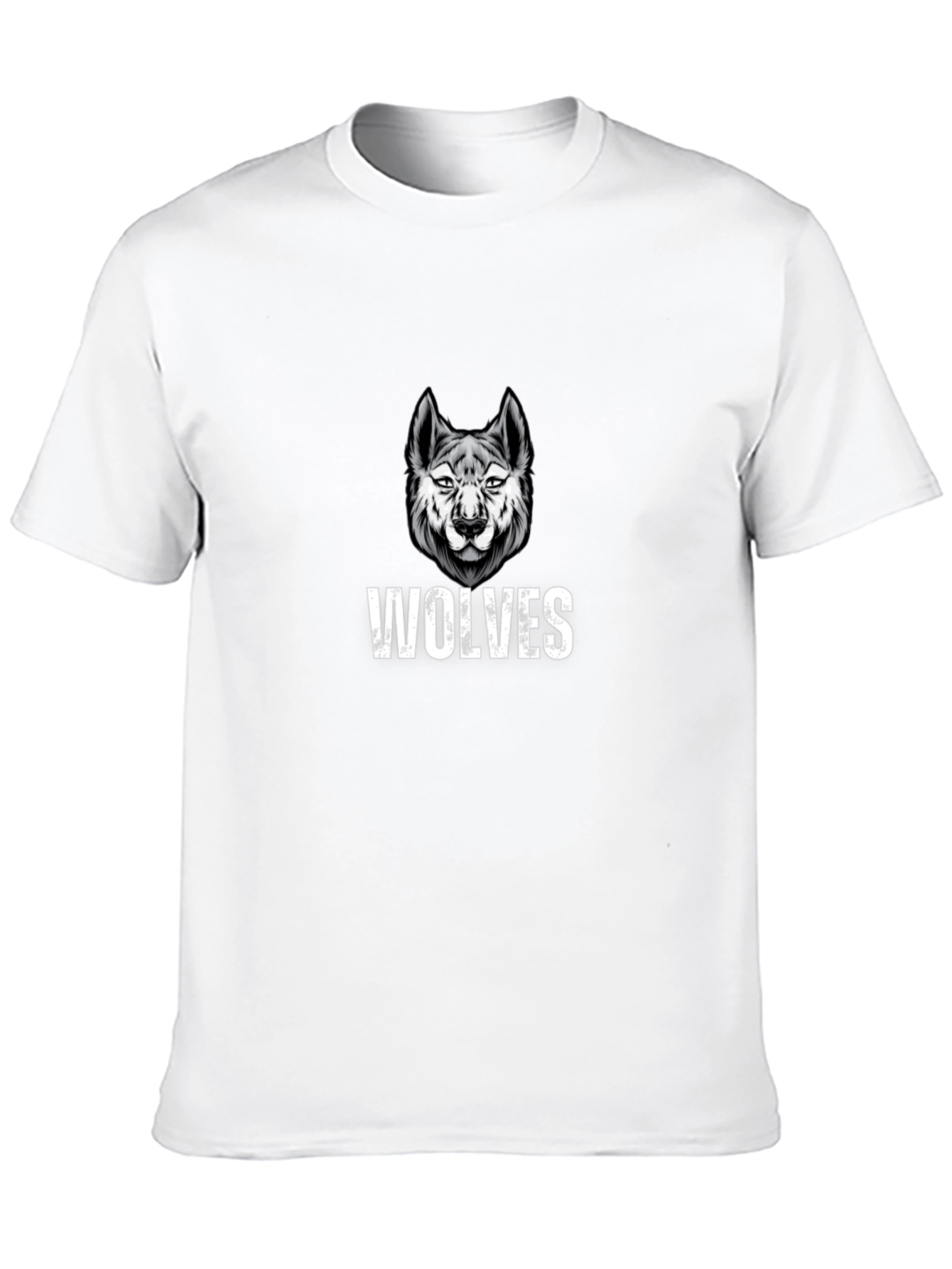 Wolves Graphic Print Black T-Shirt
