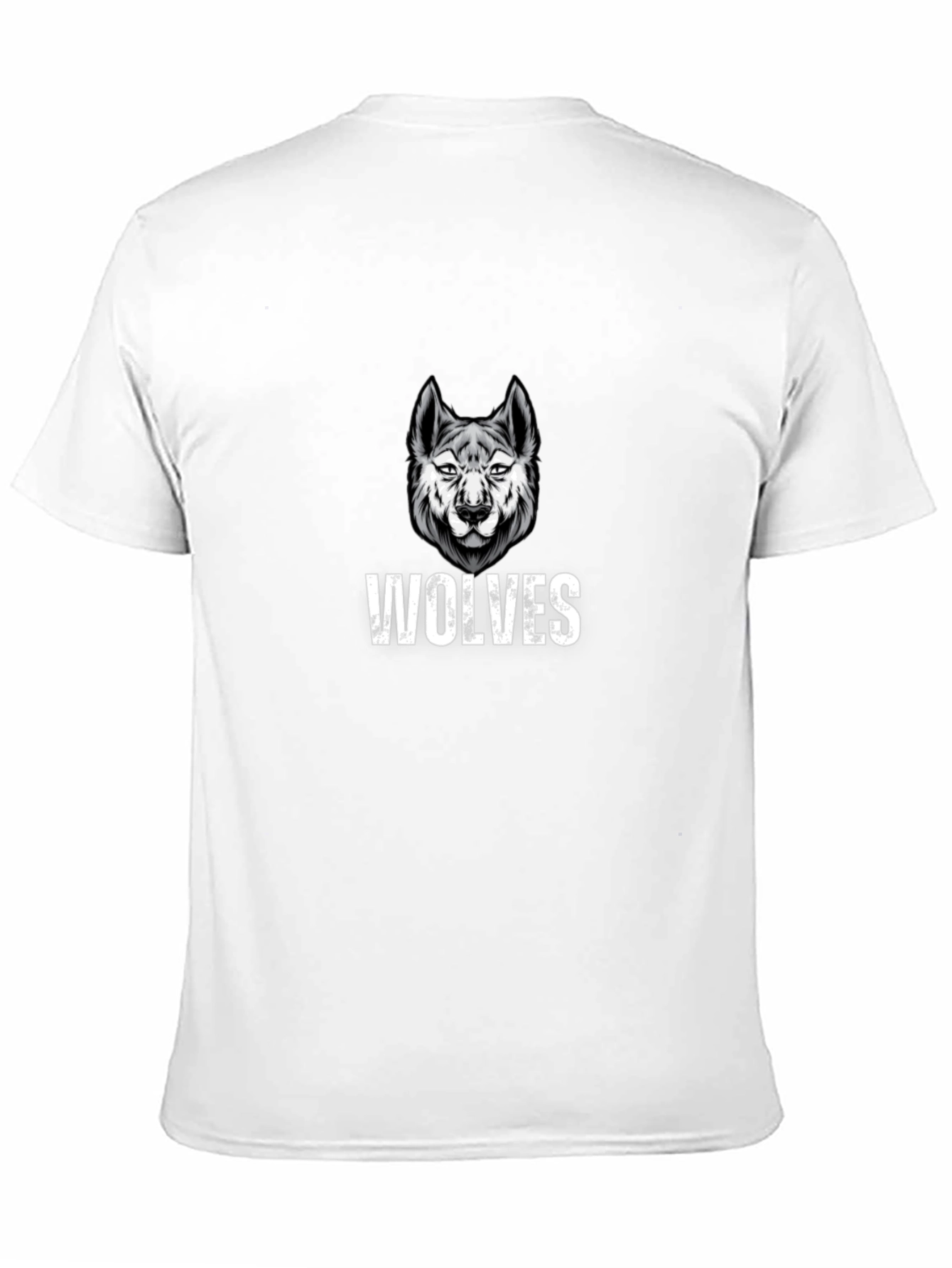 Wolves Graphic Print Black T-Shirt