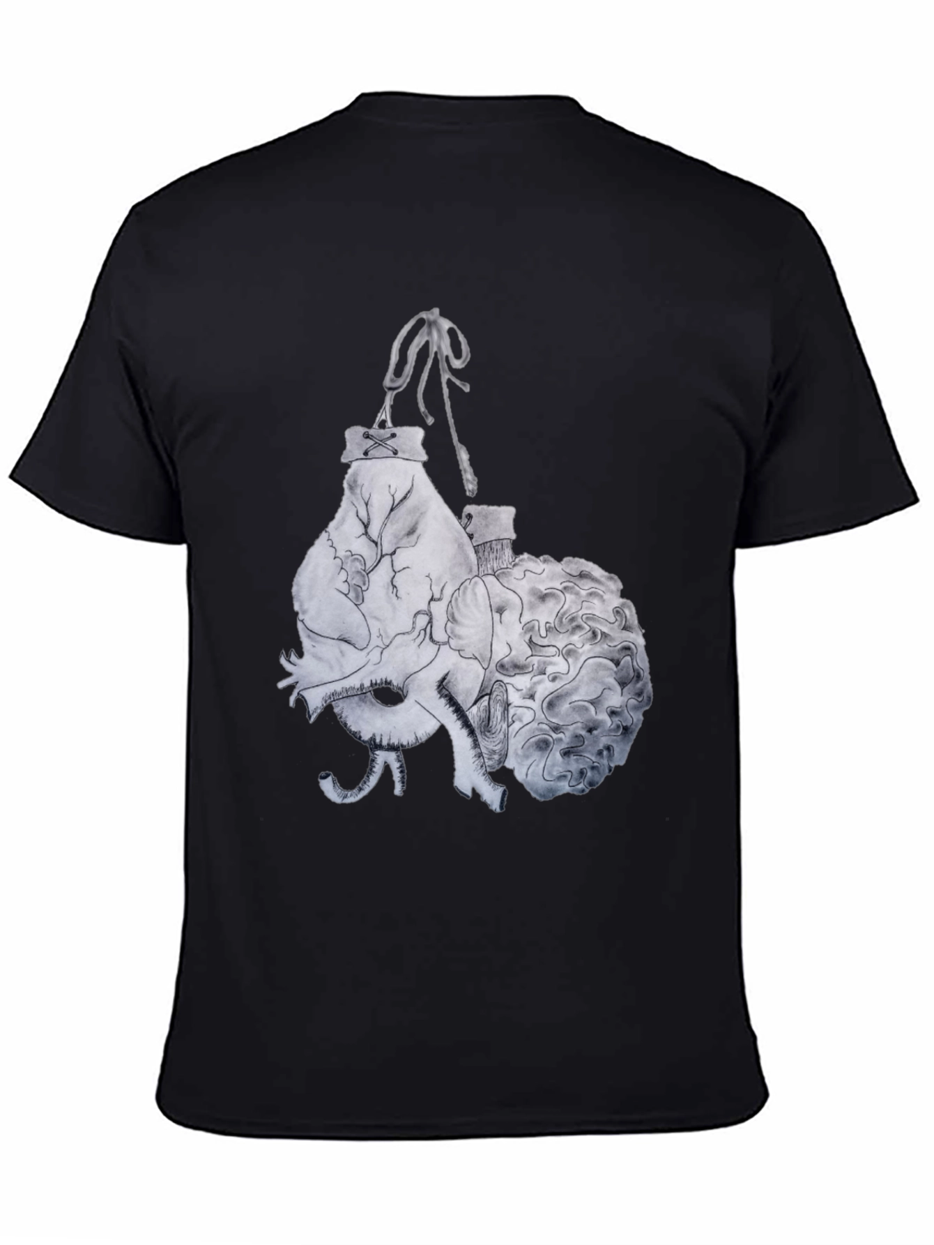 Heart and Brain Boxing T-Shirt - Black Graphic Tee