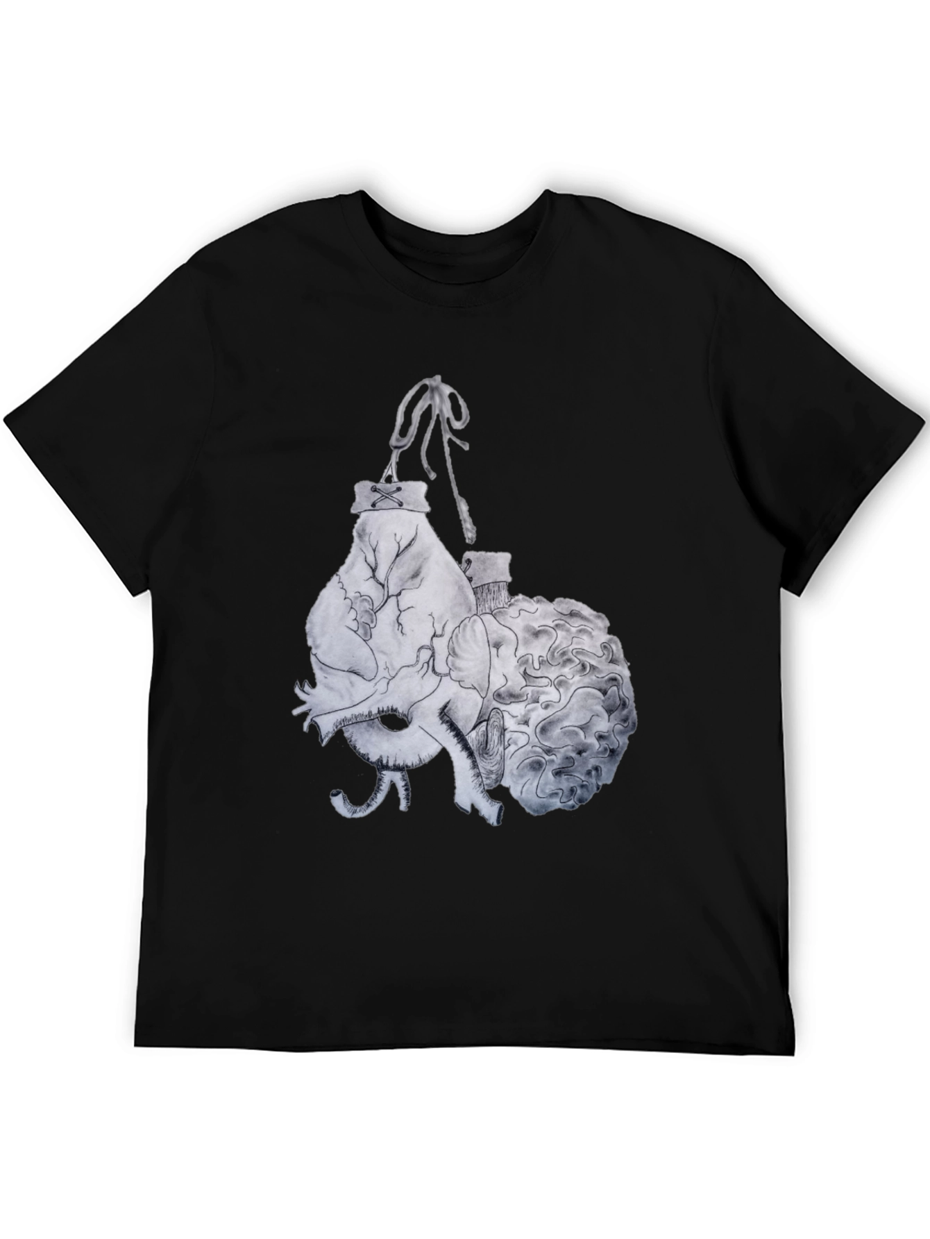 Heart and Brain Boxing T-Shirt - Black Graphic Tee