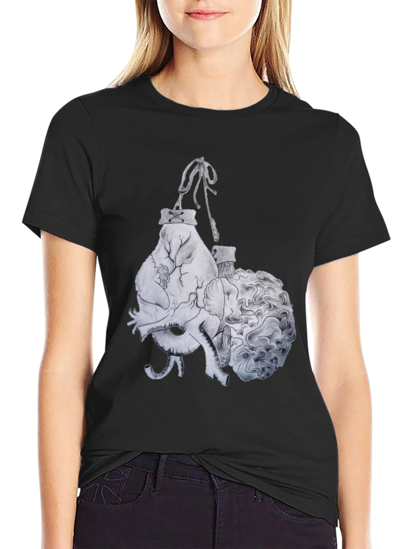 Heart and Brain Boxing T-Shirt - Black Graphic Tee