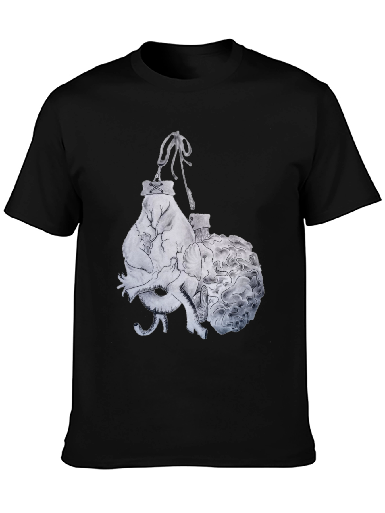 Heart and Brain Boxing T-Shirt - Black Graphic Tee