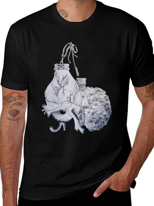 Heart and Brain Boxing T-Shirt - Black Graphic Tee