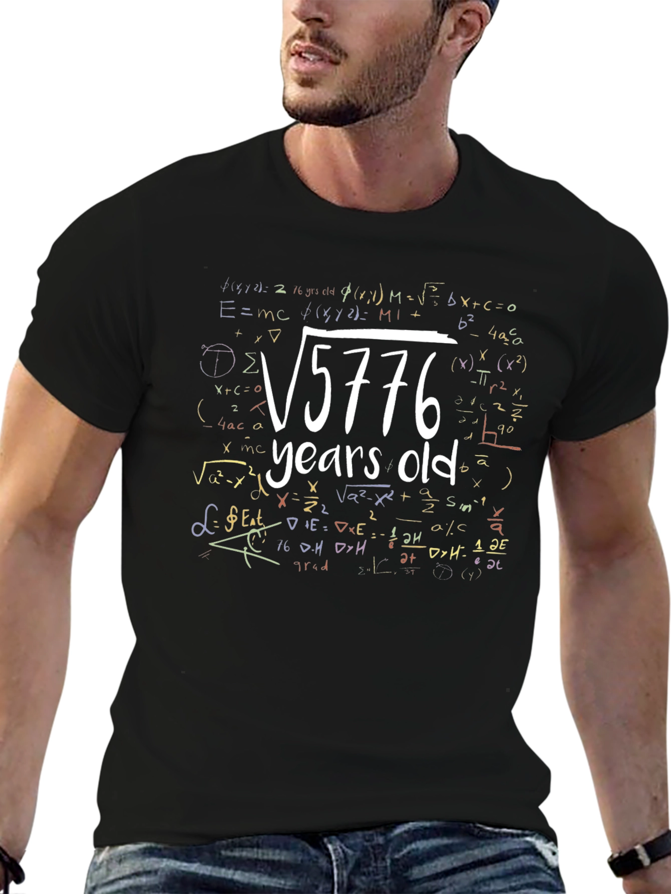 Funny Math T-Shirt: Square Root of 5776 Birthday Tee
