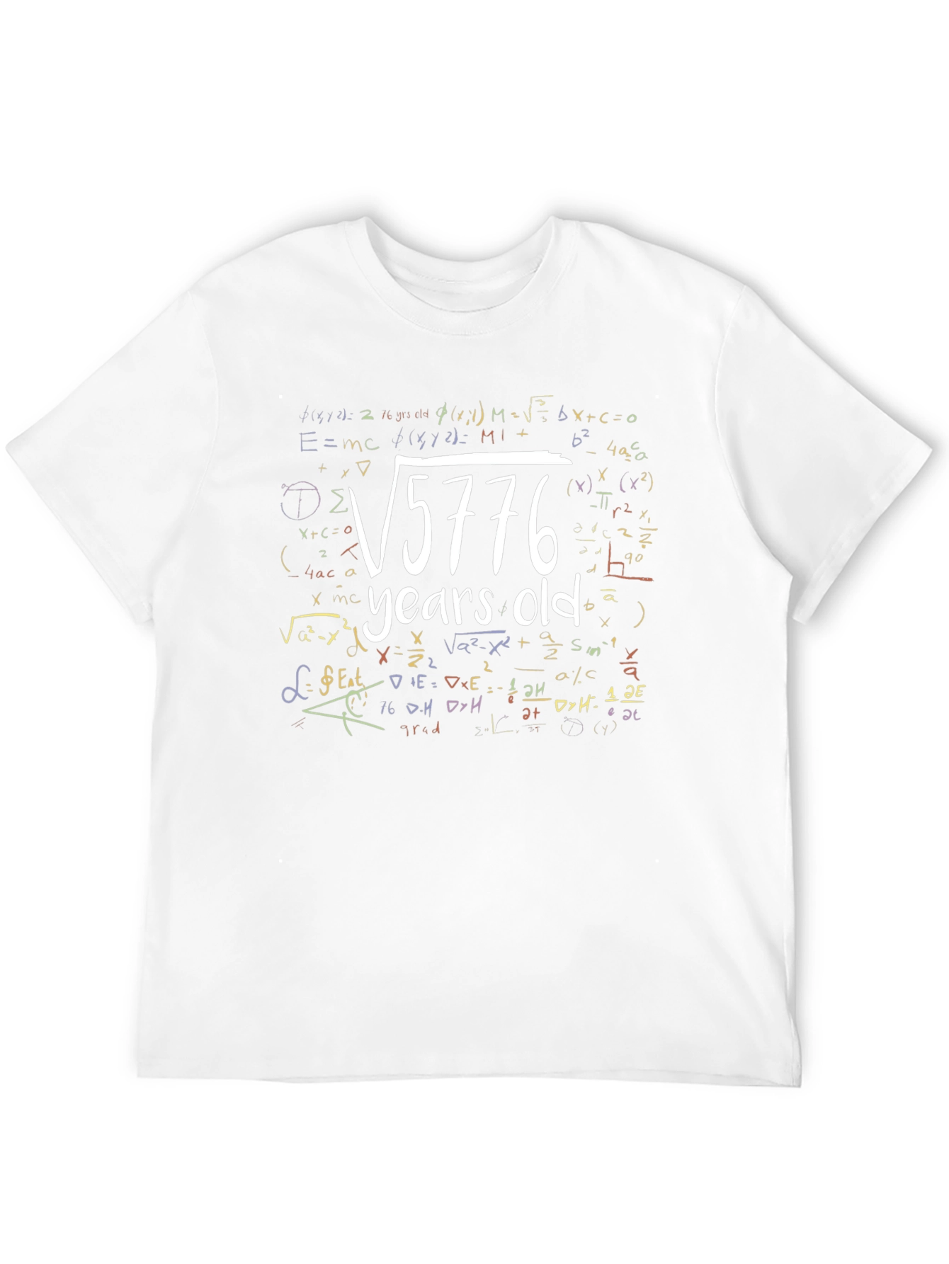Funny Math T-Shirt: Square Root of 5776 Birthday Tee