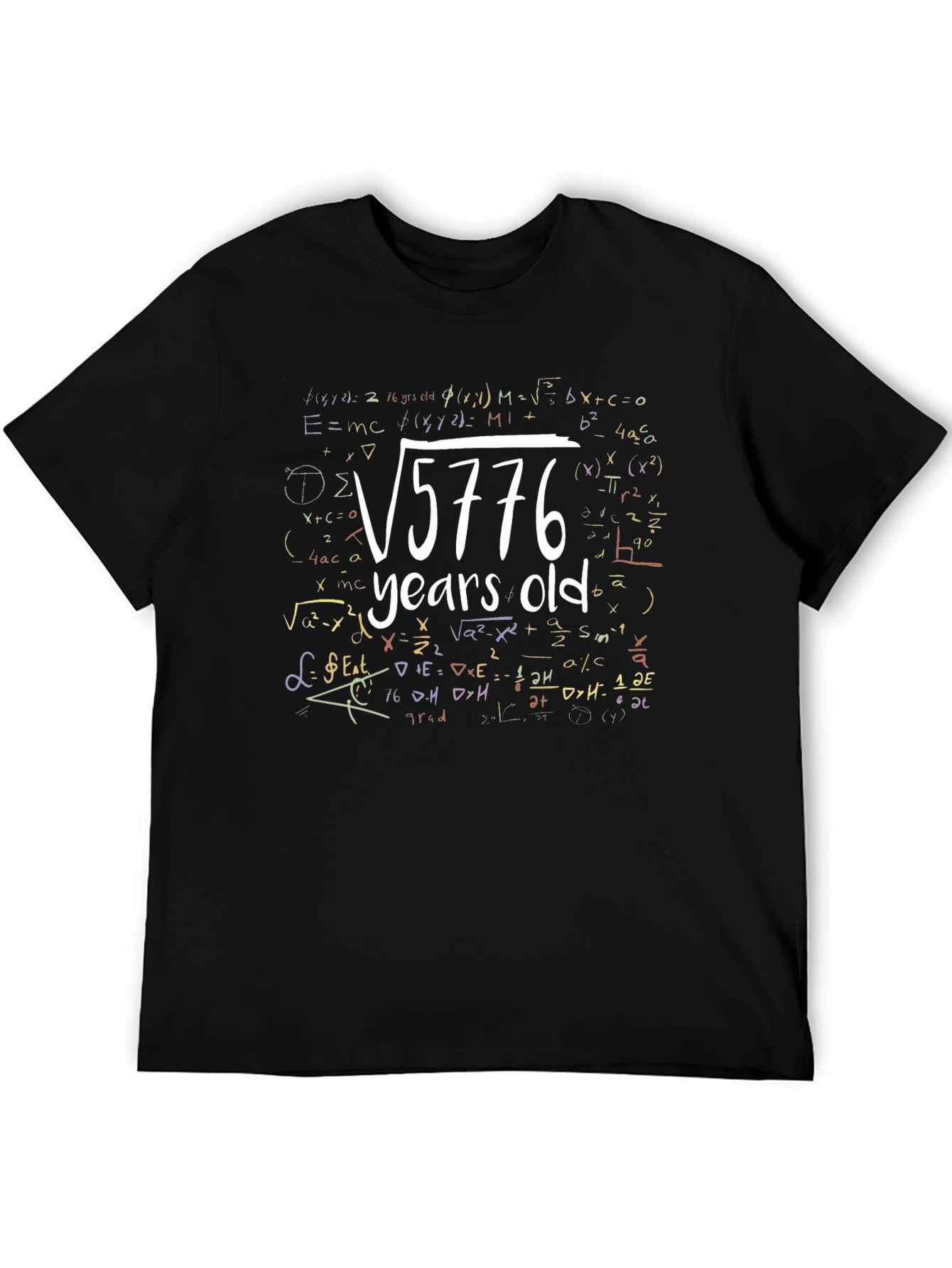 Funny Math T-Shirt: Square Root of 5776 Birthday Tee