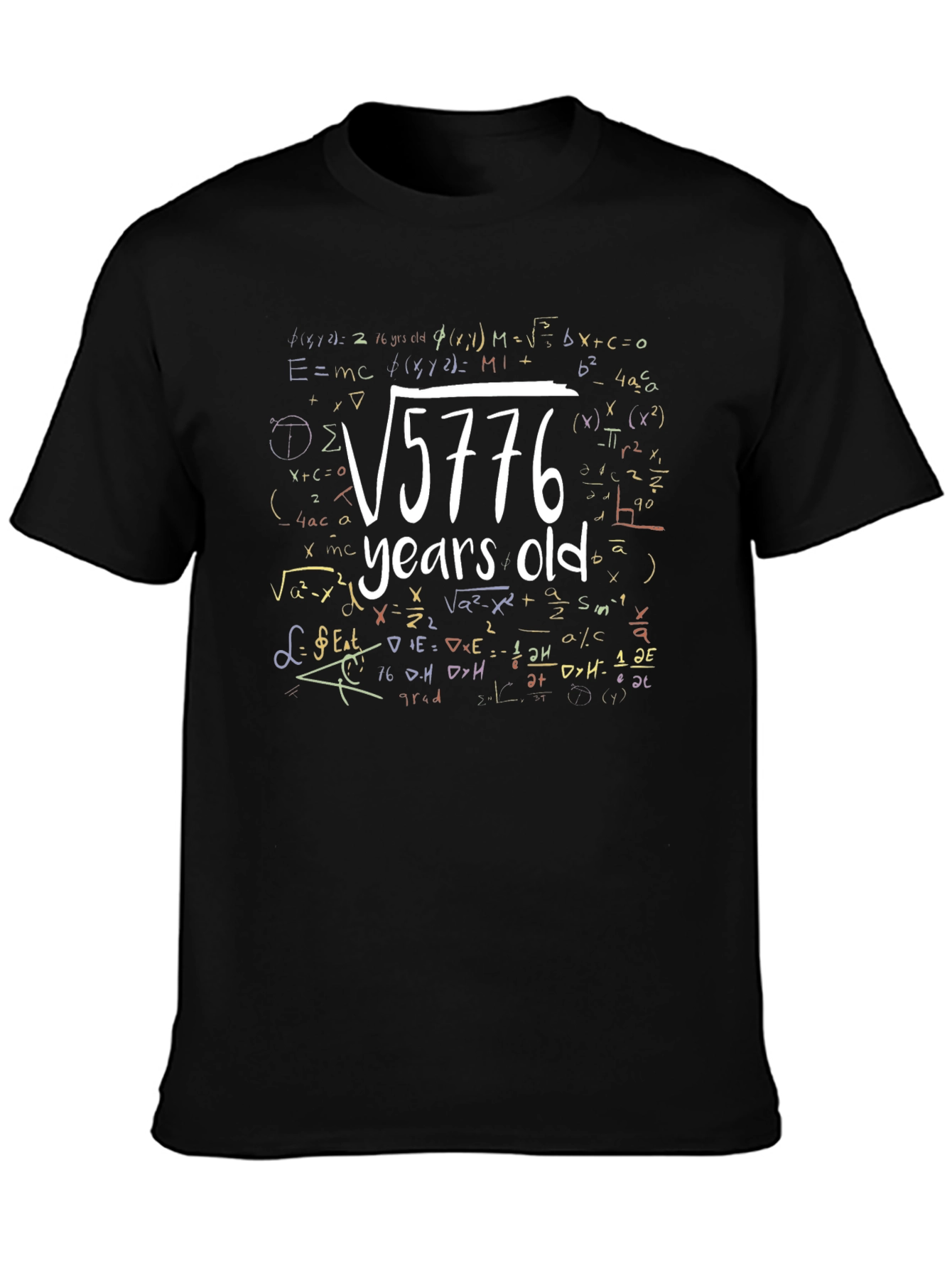 Funny Math T-Shirt: Square Root of 5776 Birthday Tee