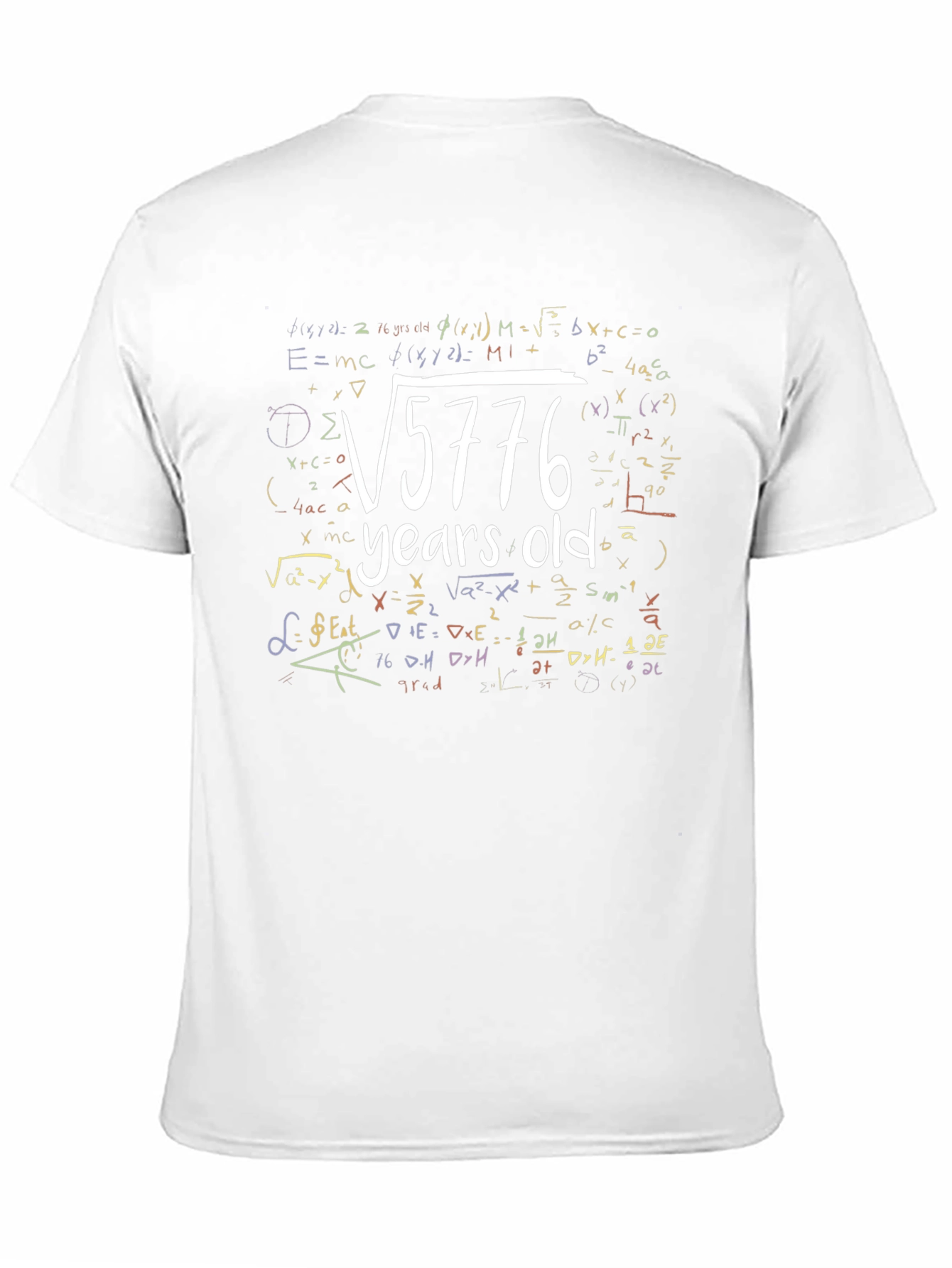 Funny Math T-Shirt: Square Root of 5776 Birthday Tee