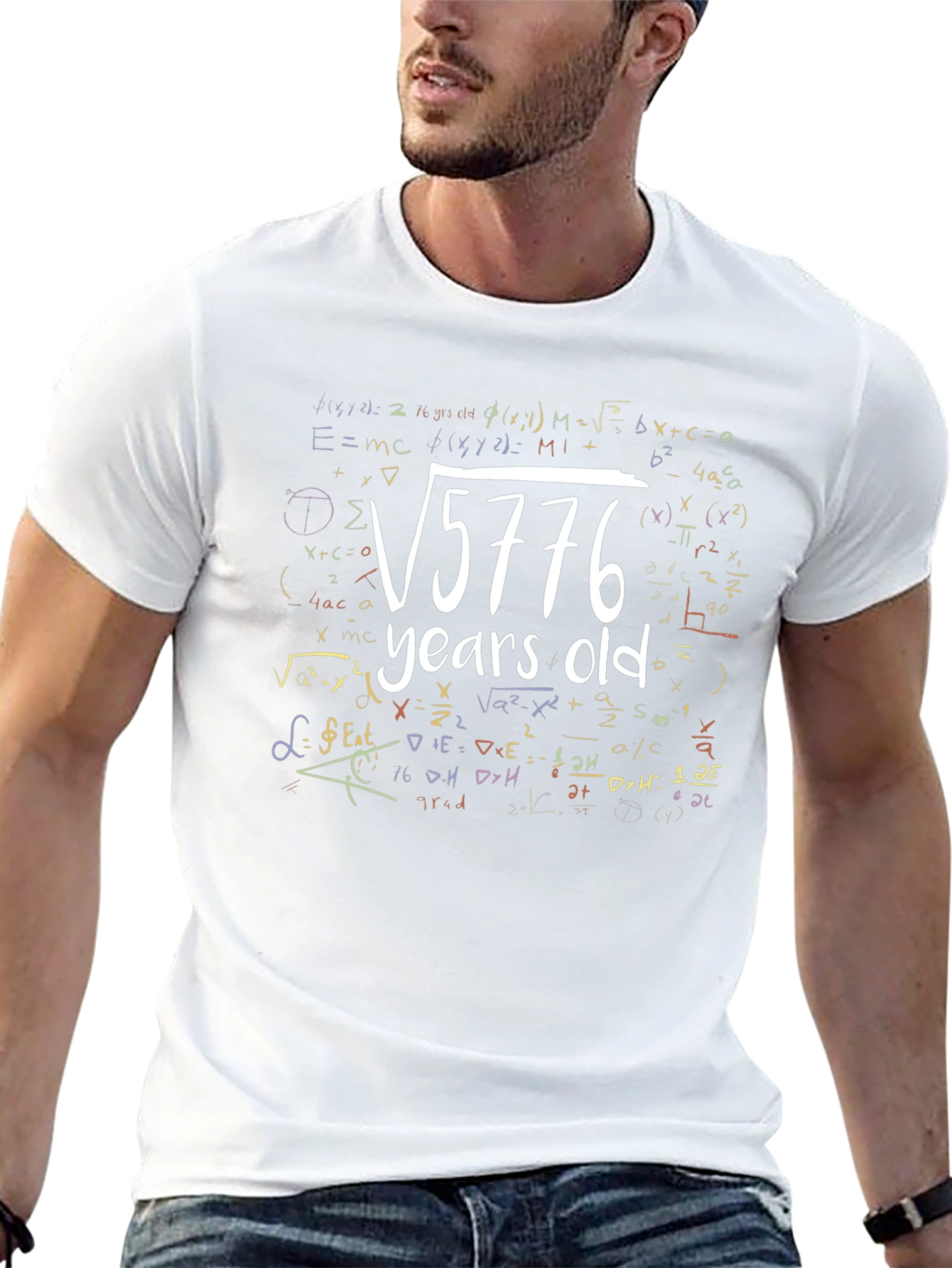 Funny Math T-Shirt: Square Root of 5776 Birthday Tee