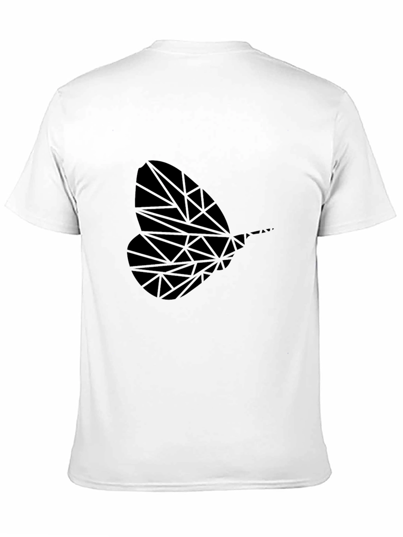 Geometric Insect Print Black T-Shirt