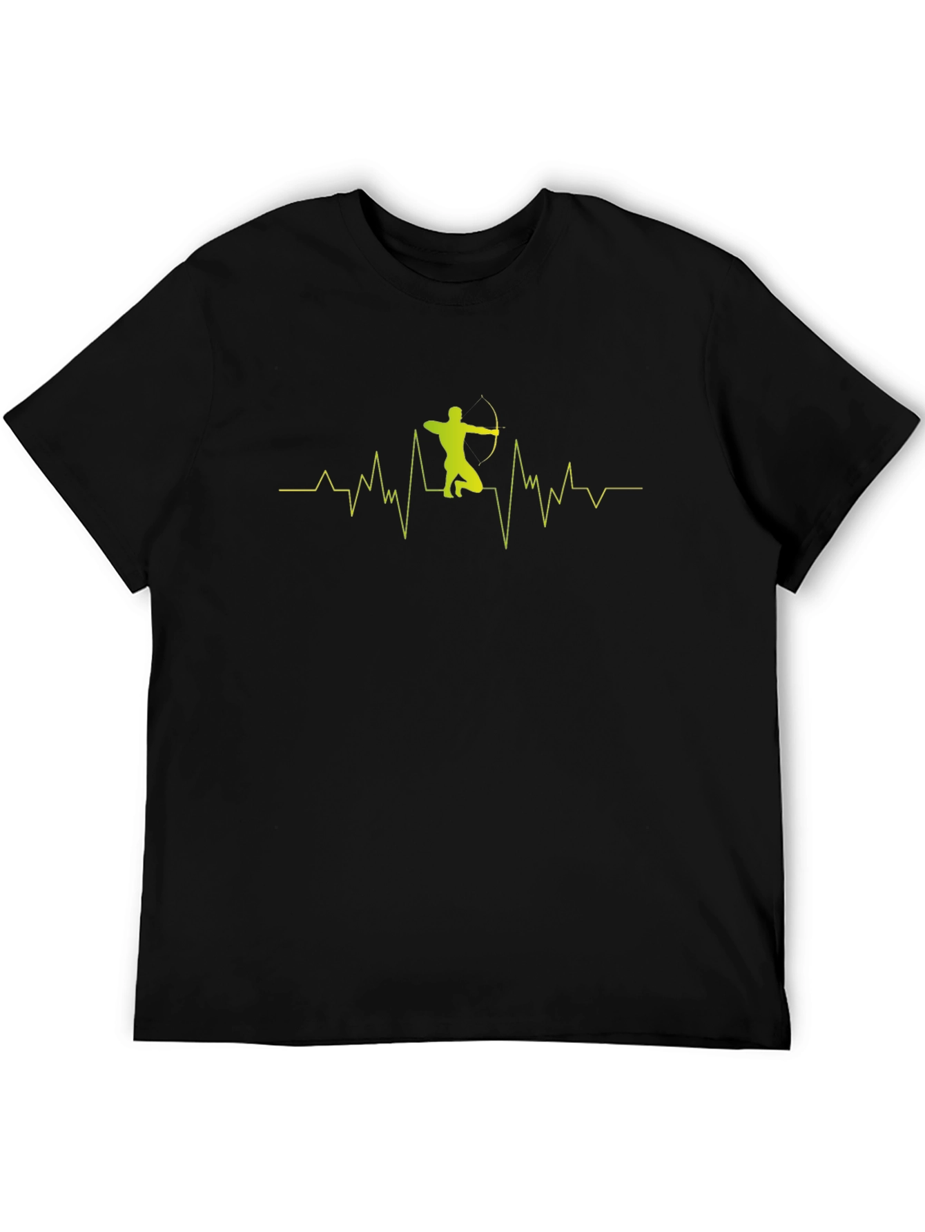 Archery Heartbeat T-Shirt - Black Cotton Tee