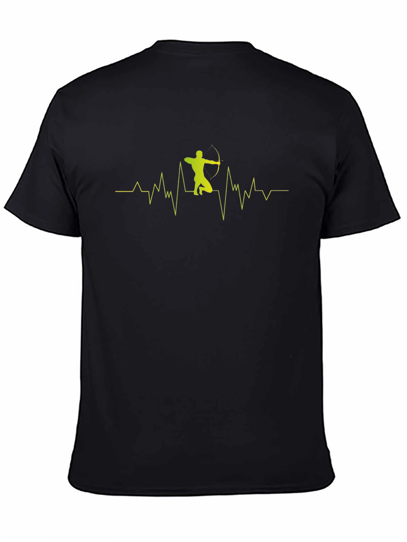 Archery Heartbeat T-Shirt - Black Cotton Tee