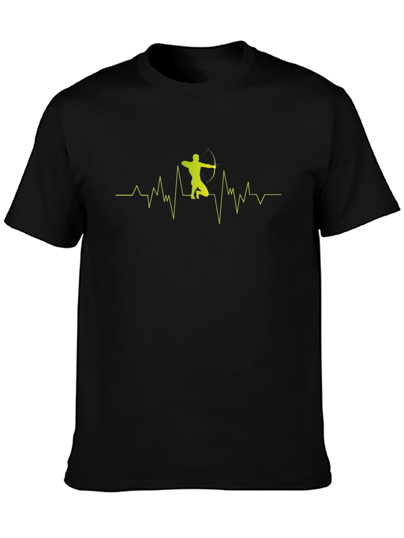 Archery Heartbeat T-Shirt - Black Cotton Tee