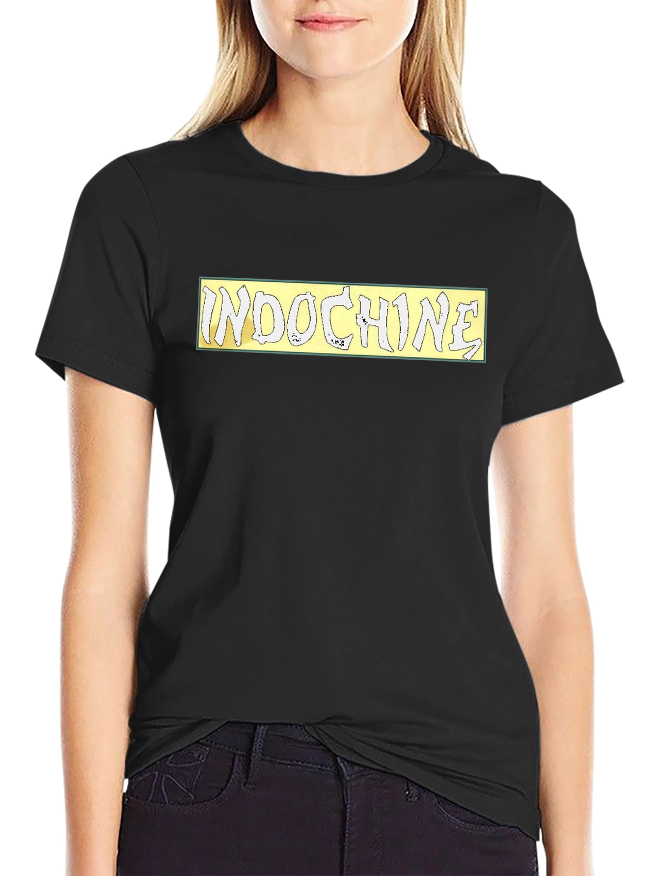 Indochine Band Logo Black T-Shirt