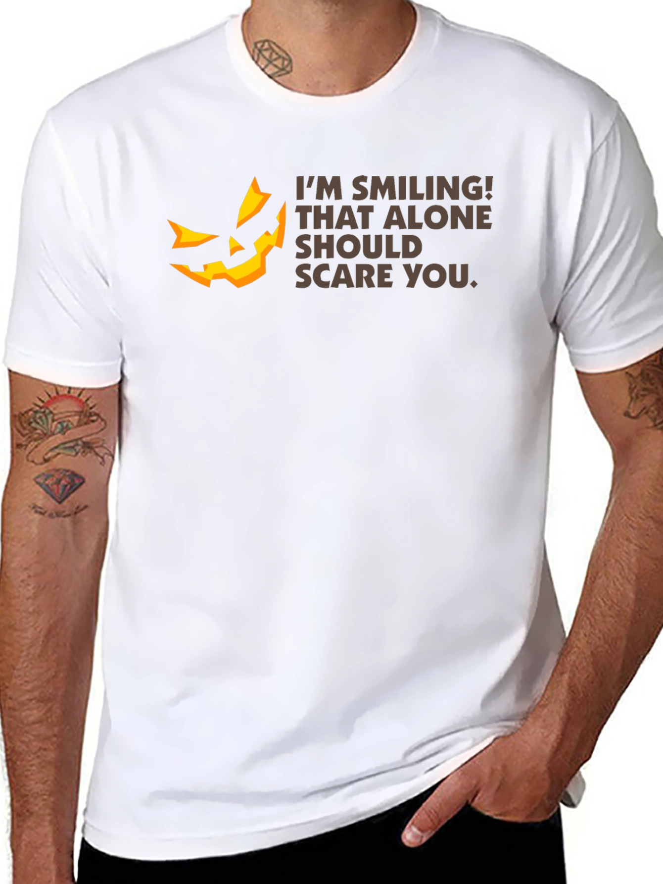 Smiling Scare T-Shirt - Halloween Graphic Tee
