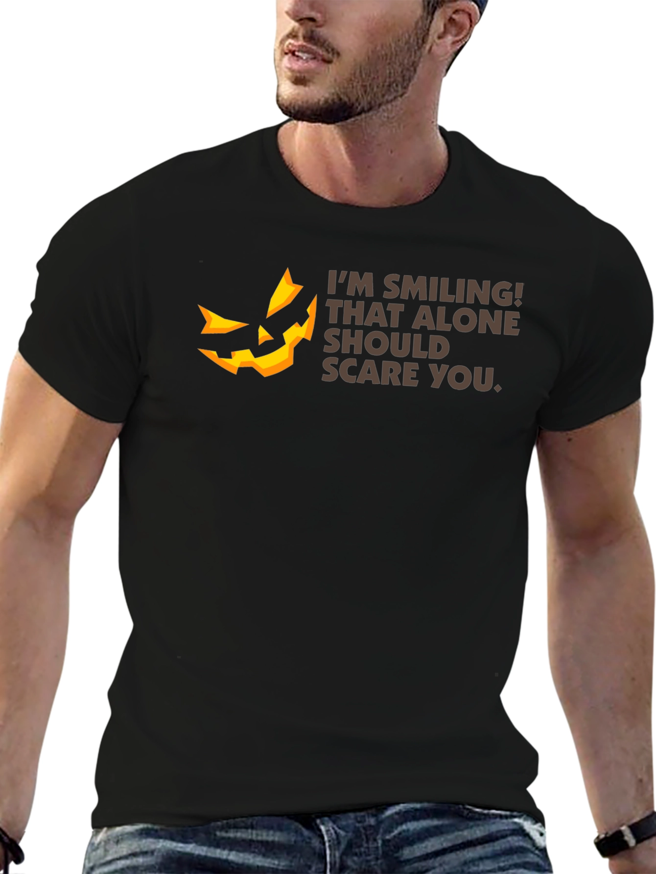 Smiling Scare T-Shirt - Halloween Graphic Tee