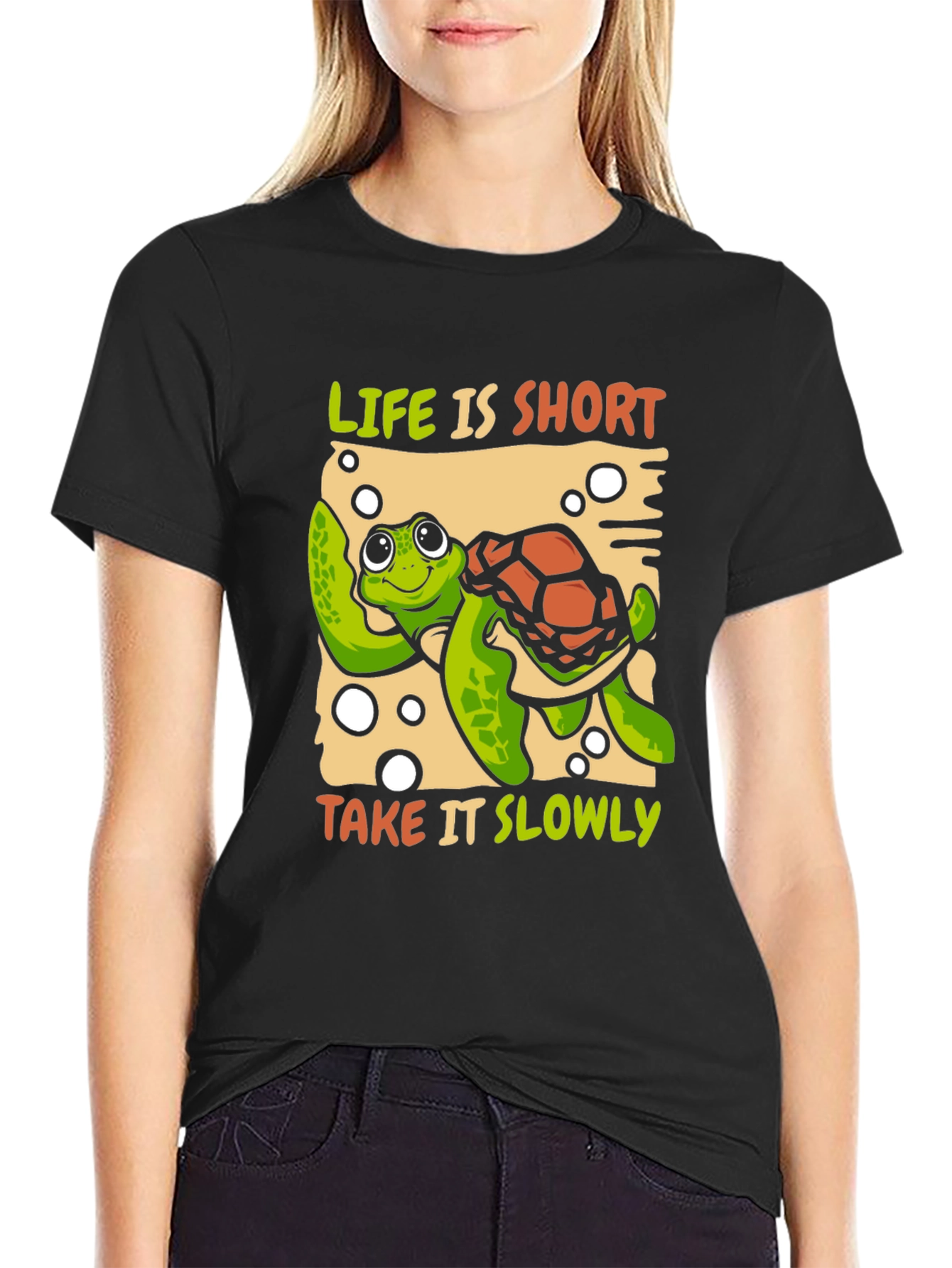 Life is Short Take it Slowly Turtle T-Shirt