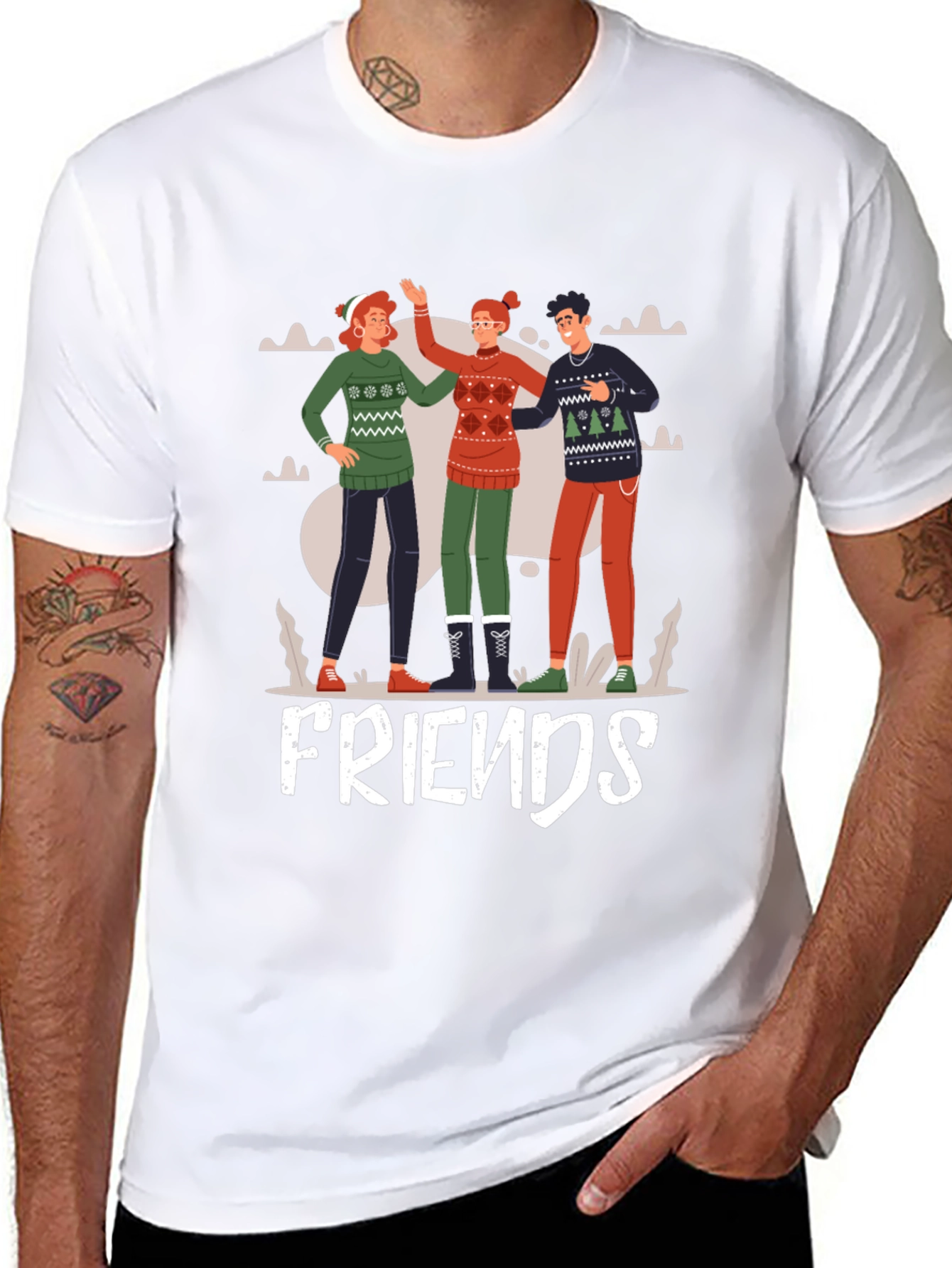 Festive Friends Graphic Tee