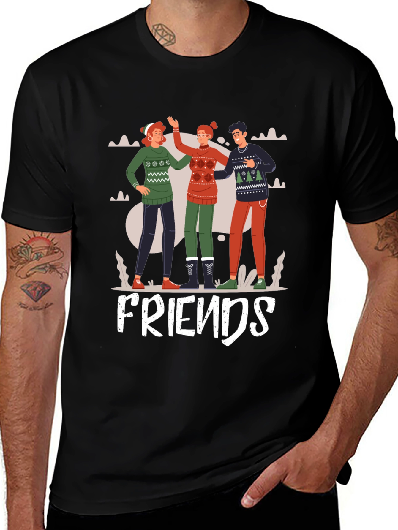 Festive Friends Graphic Tee