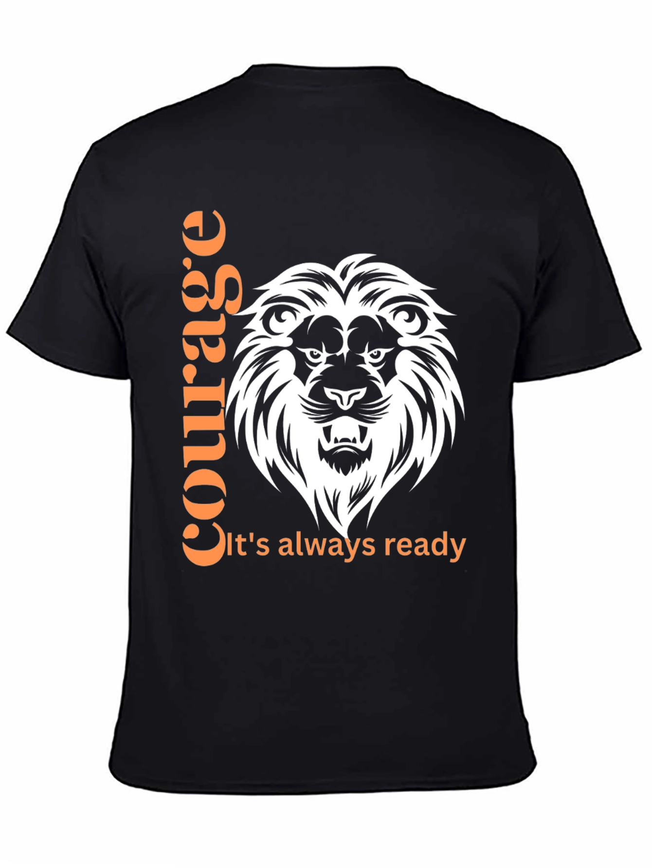 Courage Lion Graphic Print T-Shirt