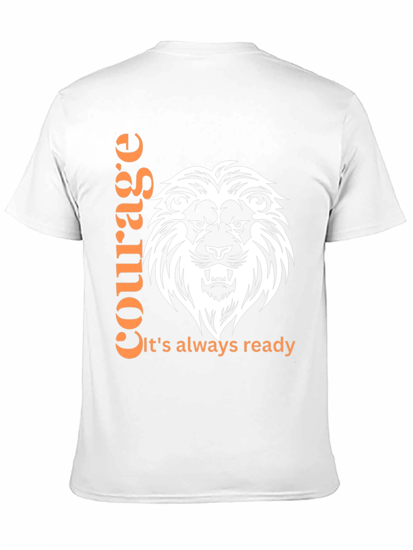 Courage Lion Graphic Print T-Shirt