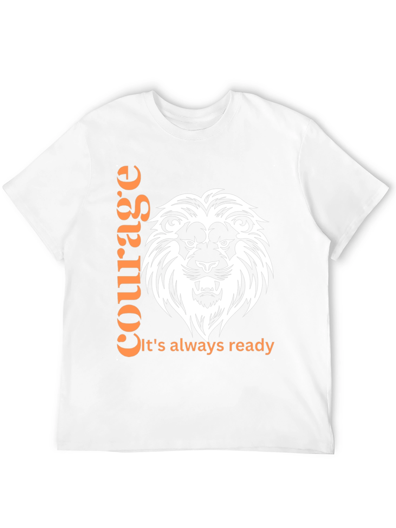 Courage Lion Graphic Print T-Shirt